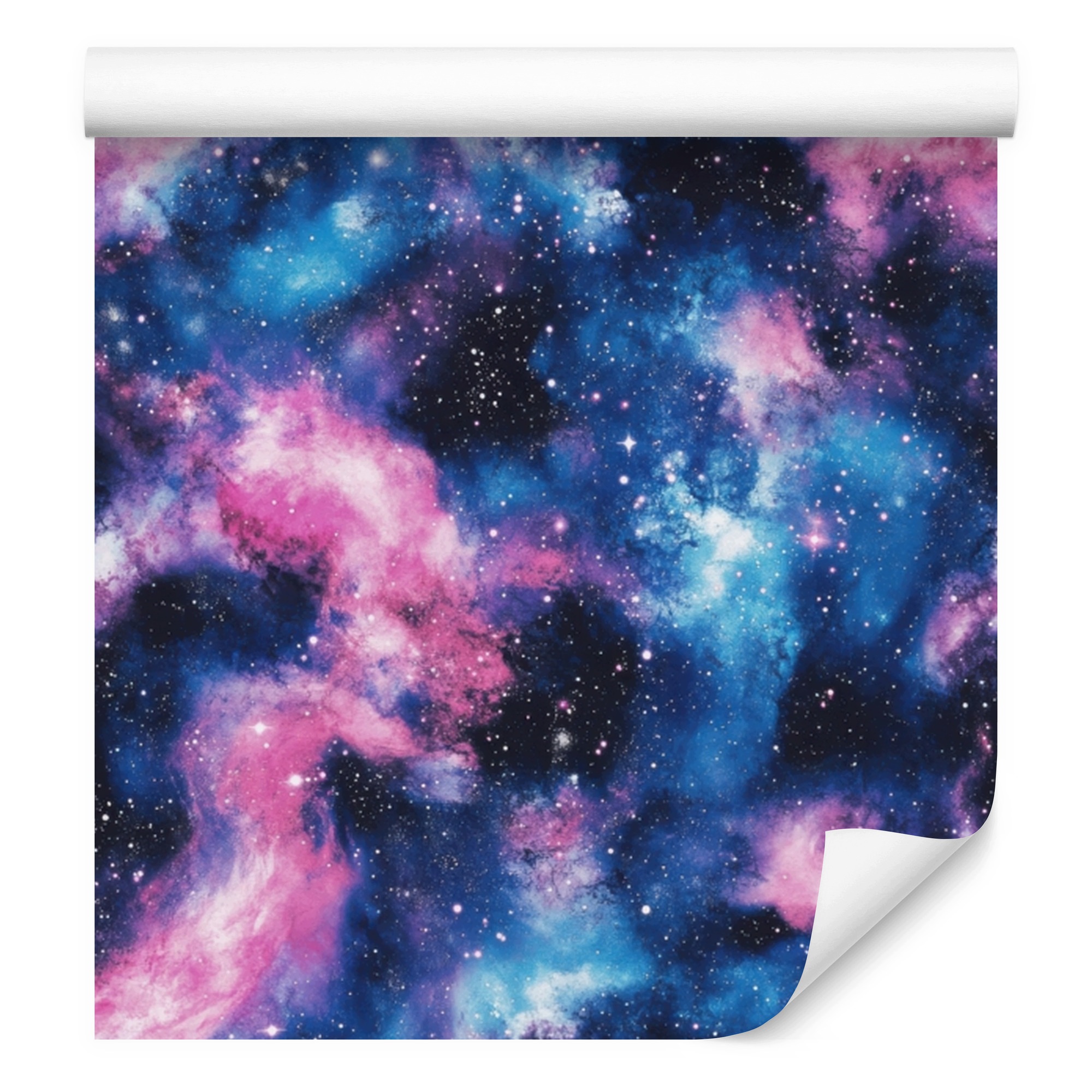 Akvarijní tapeta galaxie světle modrá, barevná paleta 50 x 1000 cm