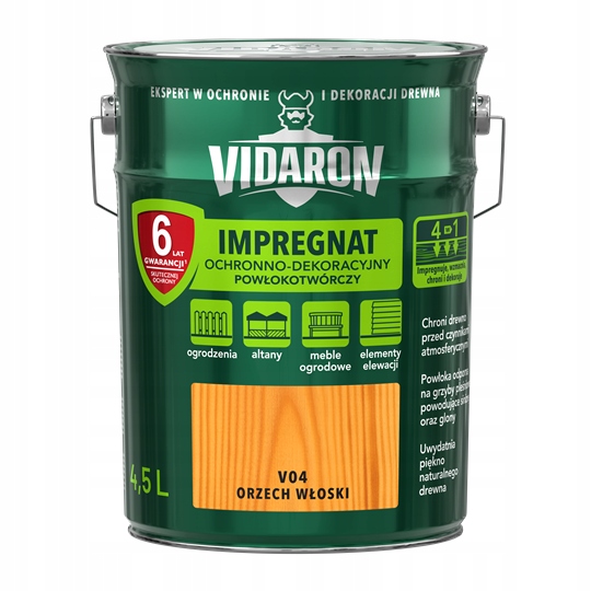 Impregnat do drewna Vidaron V04 orzech włoski 4,5 l