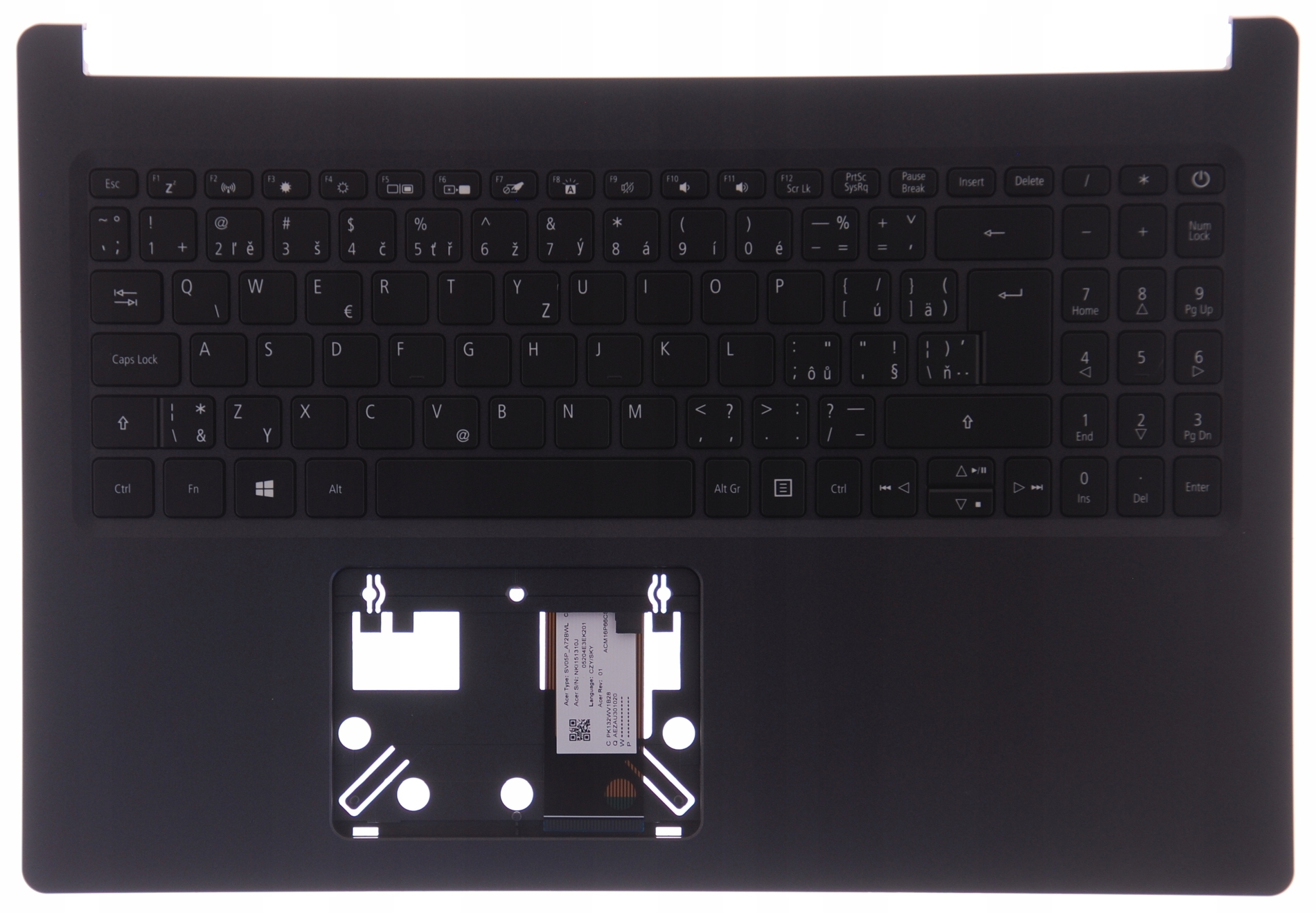 Palmrest s klávesnicí Acer Aspire A515-55 Cz Sk A+