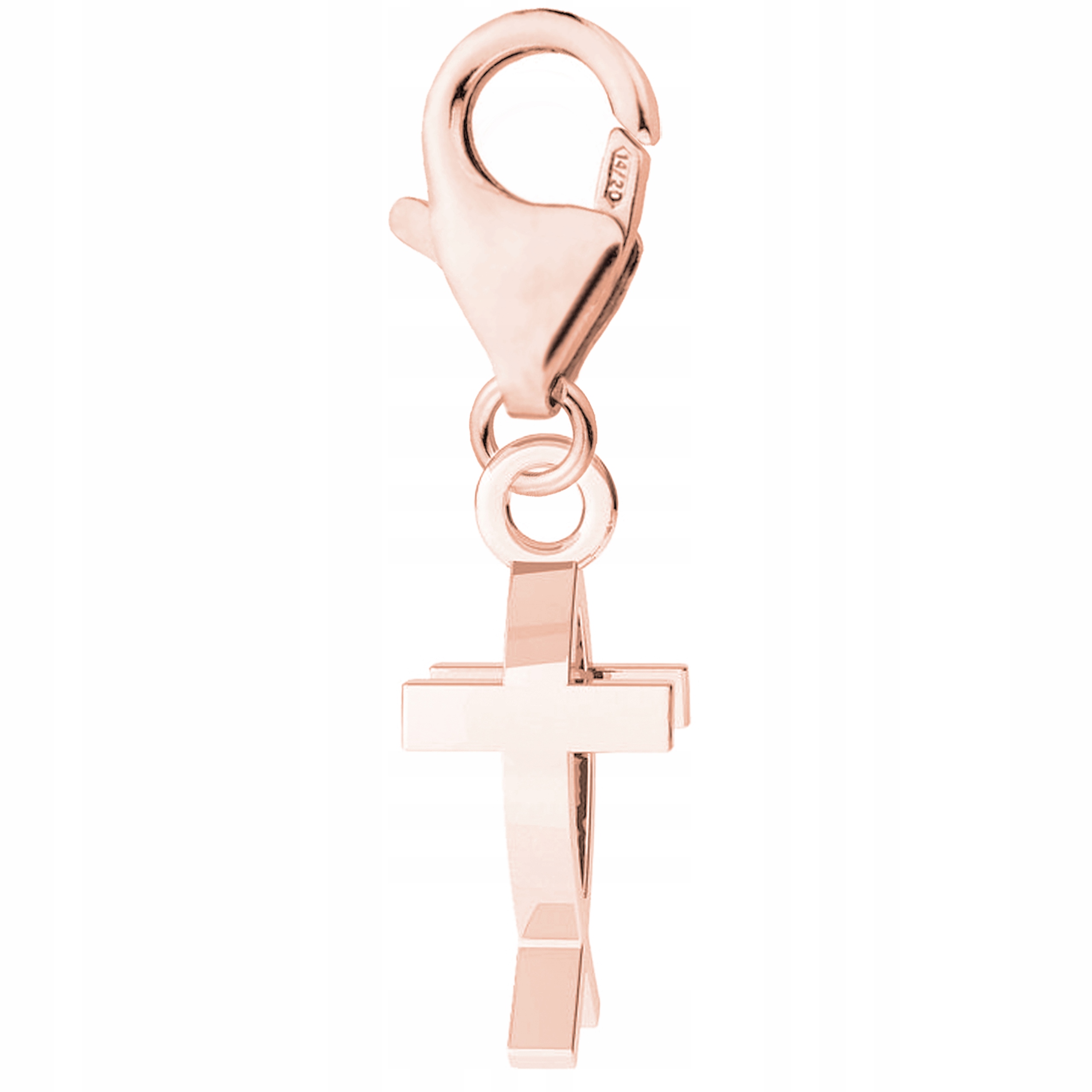 Pozlacený přívěsek s křížkem Rybka Víra Kříž Rybka Cross Fish Stříbro 925