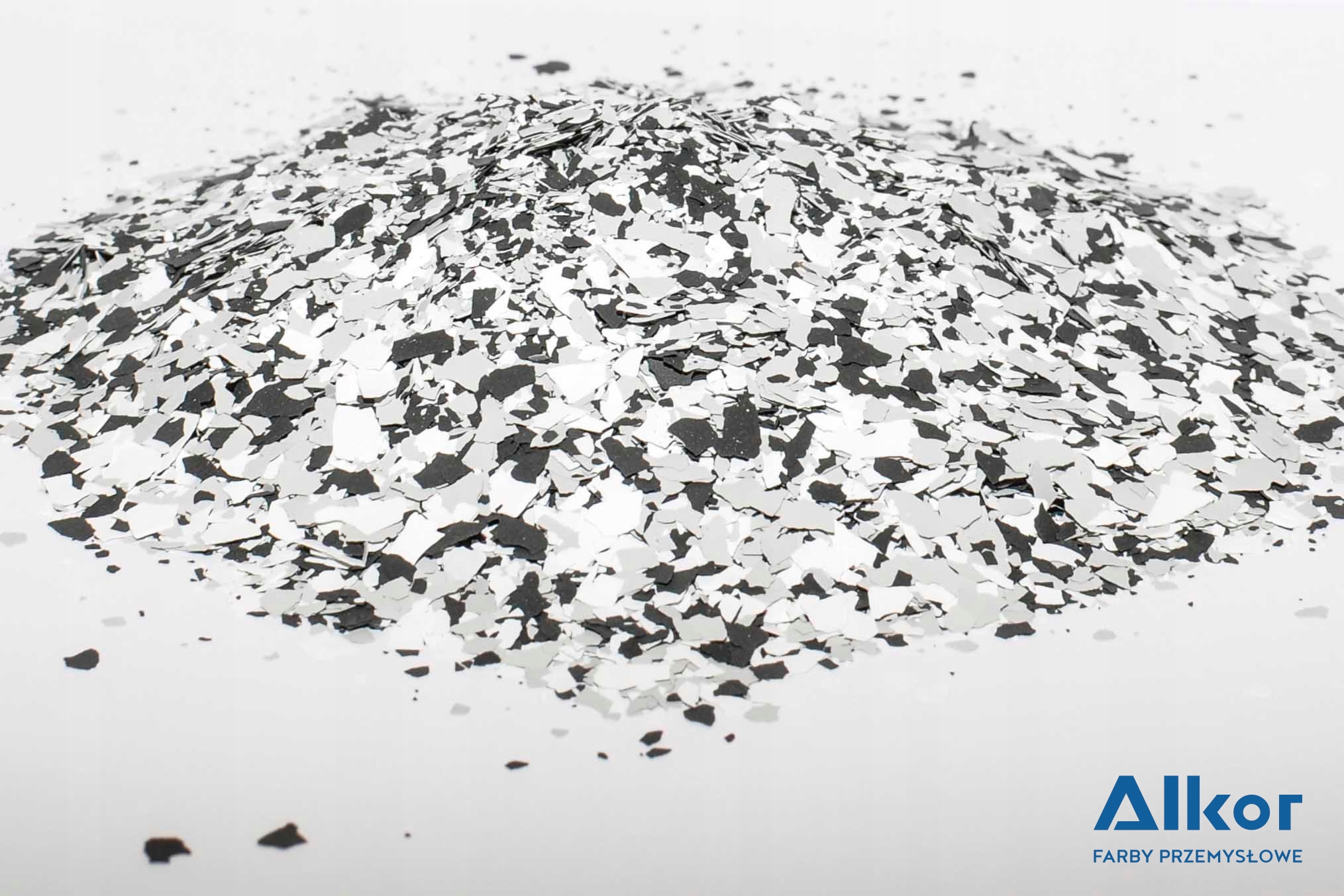 Płatki dekoracyjne do posadzek żywic farby grey