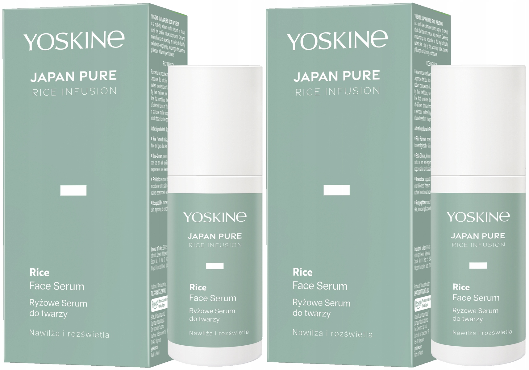 2 kusy Japan Rice Rýžové sérum na obličej 30 ml Yoskine Rýžové peptidy
