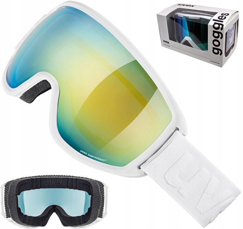 Snowboardové lyžařské brýle Uvex Topic Fm S2 1030 bílé matné