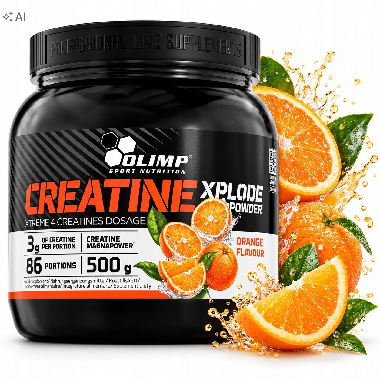 Olimp Creatine Xplode 500g Kreatin Síla Masa Pomeranč
