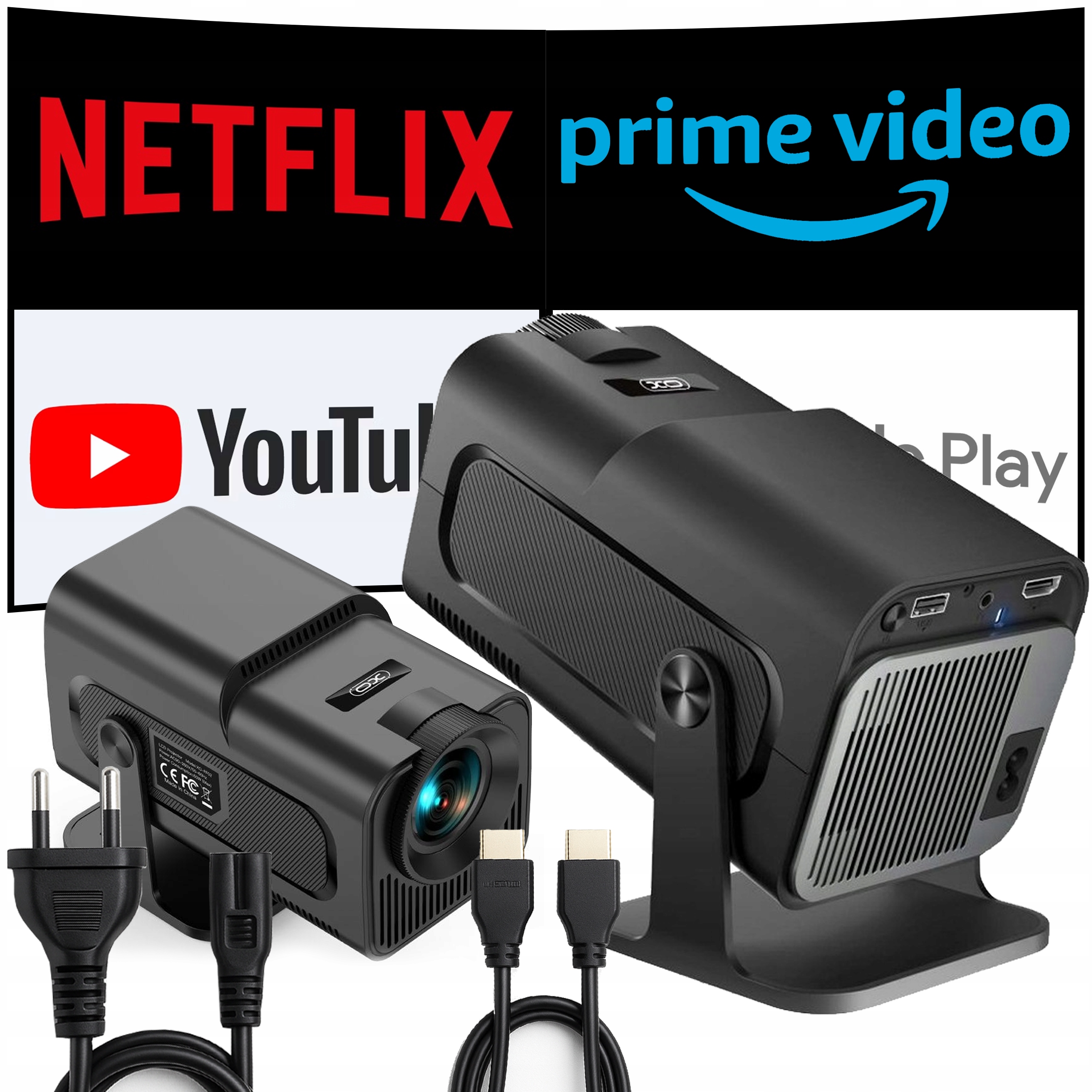 Led projektor Xo XO-FF02 čierny – Kompaktný projektor Full Hd