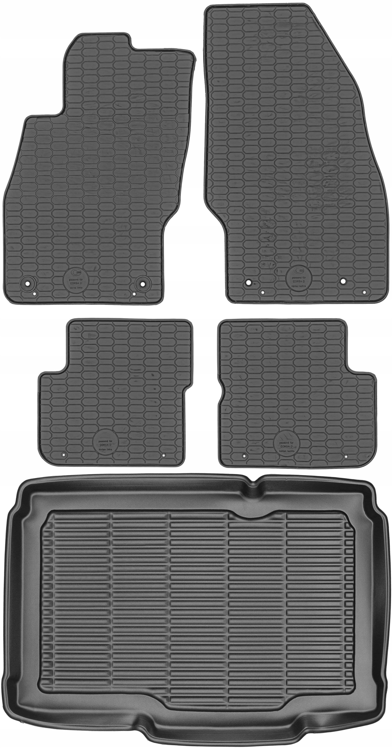 Opel Corsa D Hatchback od roku 2006-2015 Sada Koberce batožinový priestor