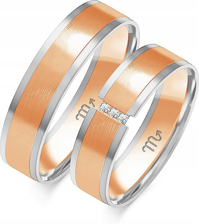 Zlaté snubní prsteny pro novomanžele svatba 585, rok 20 21 22, exkluzivní kolekce svatba