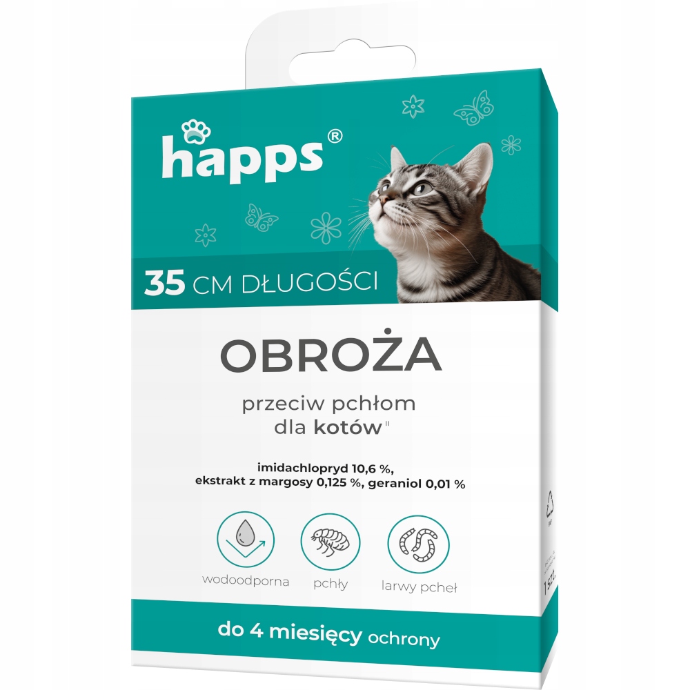 Happs „Obojek proti blechám pro kočky“