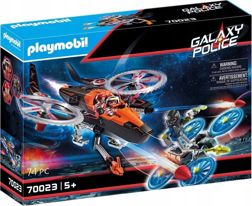PLAYMOBIL 70023 Galaxy Police Helikopter piratów