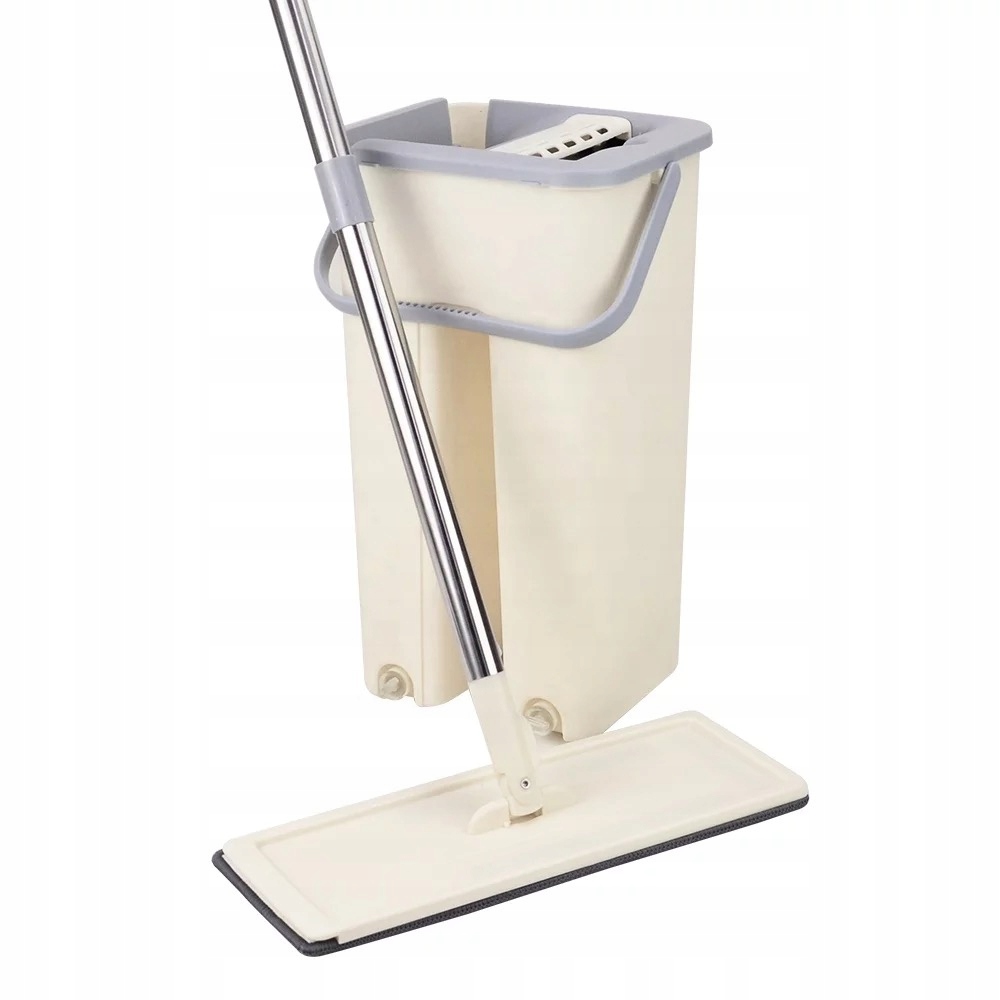 2 x Plochý Obdélníkový Mop S Kbelíkem dvoukomorový se ždímačem náplně