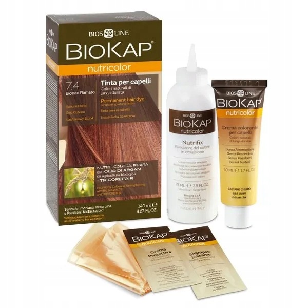 Biokap Nutricolor, barva na vlasy, 7.4 kaštanová blond, 140
