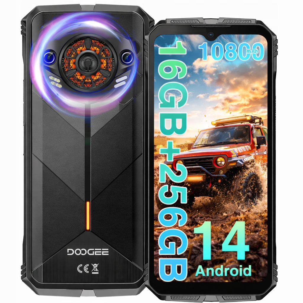 Doogee S Punk Odolný Smartfón Android 14 6,58" Fhd+ 16/256GB 10800mAh Nfc