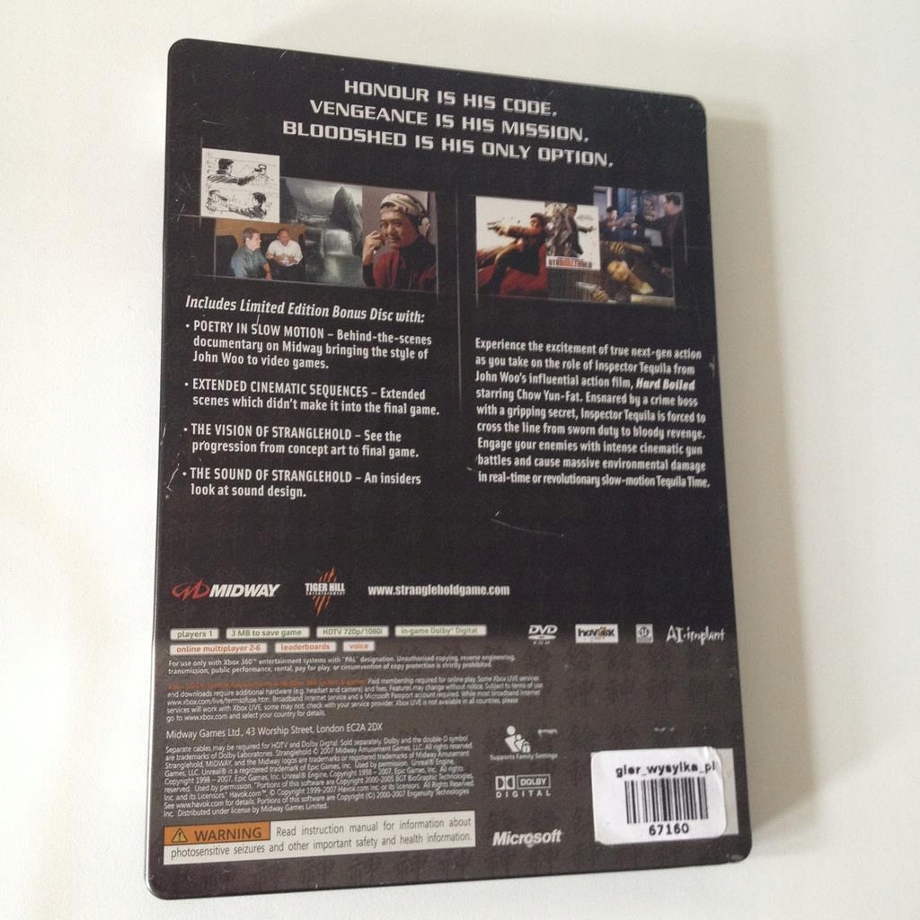 Stranglehold Collector's Edition X360 Wydawca Midway Games