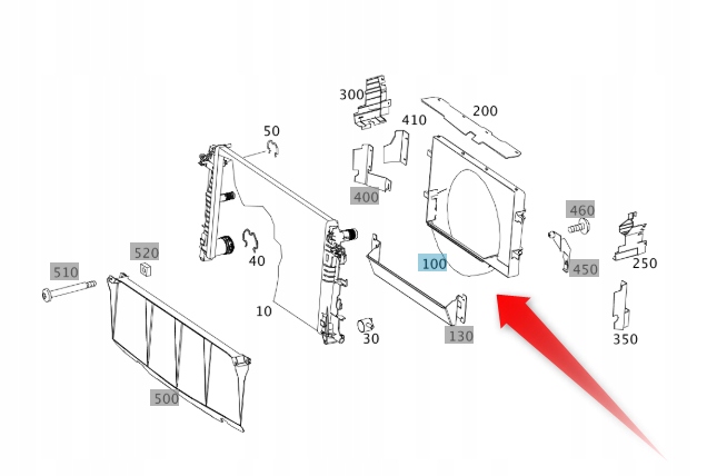Mercedes Sprinter W906 – Kryt Ventilátoru A9065050855