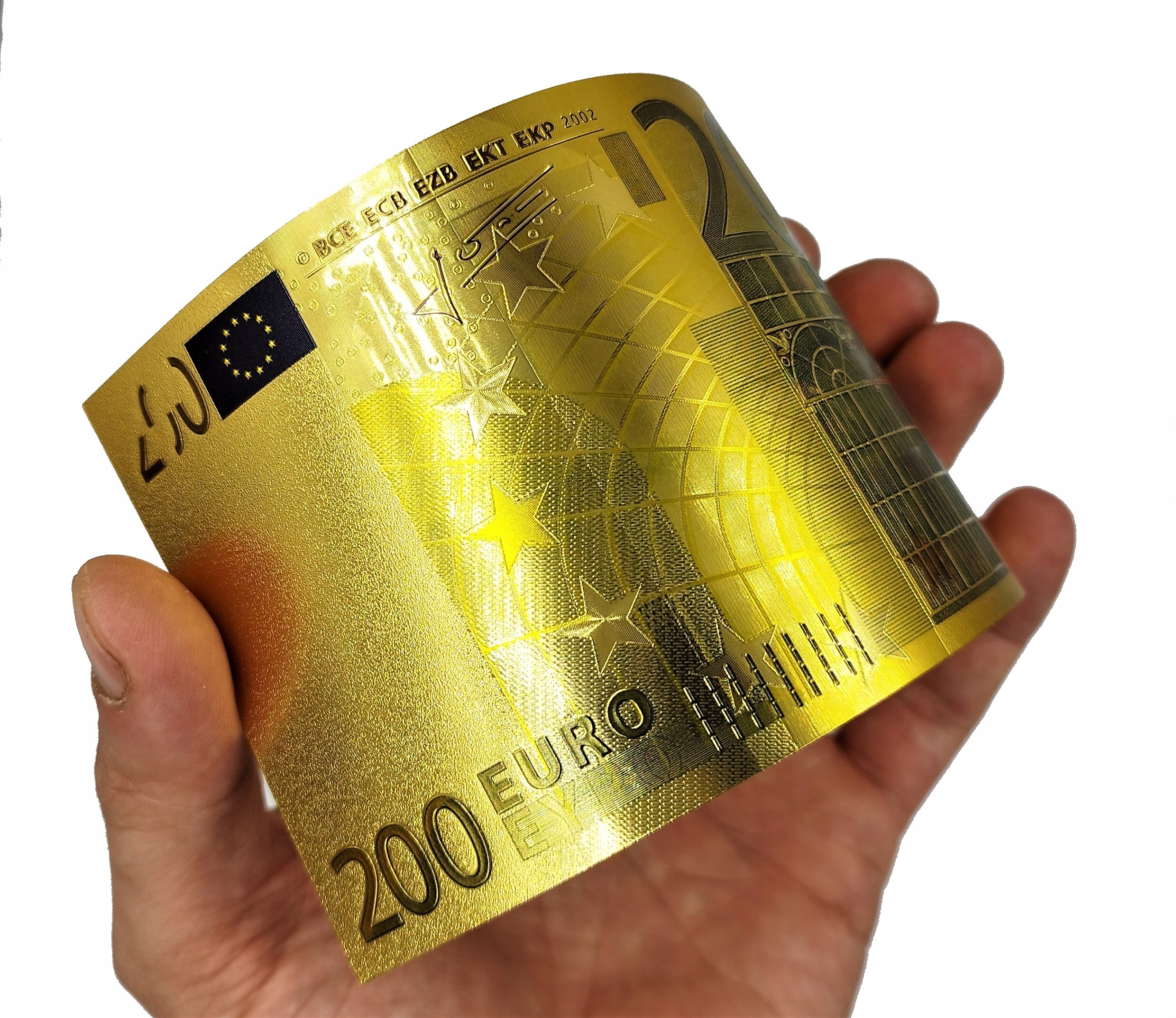 

Kolekcjonerski Banknot 200 Euro Pozłacany