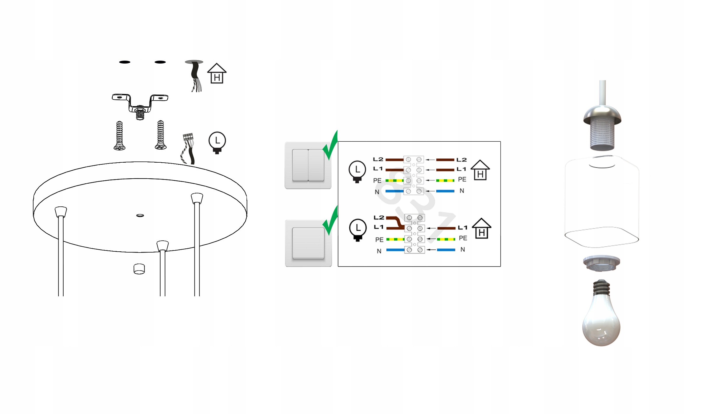 SZKLANA LAMPA WISZĄCA SUFITOWA ŻYRANDOL PLAFON LED Rodzaj lampy Sufitowe - wiszące