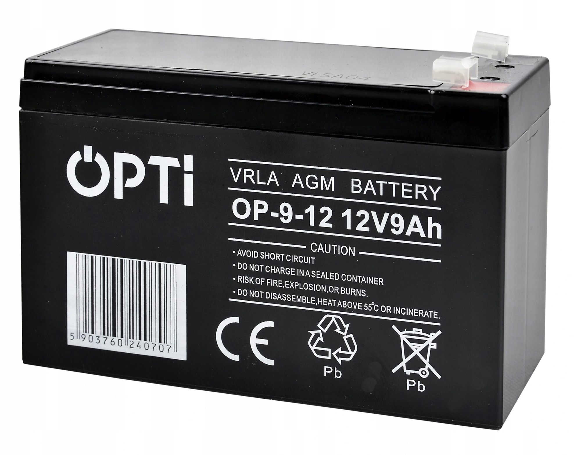 

Akumulator Agm Bezobsługowy 12V 9Ah Volt Vrla Opti