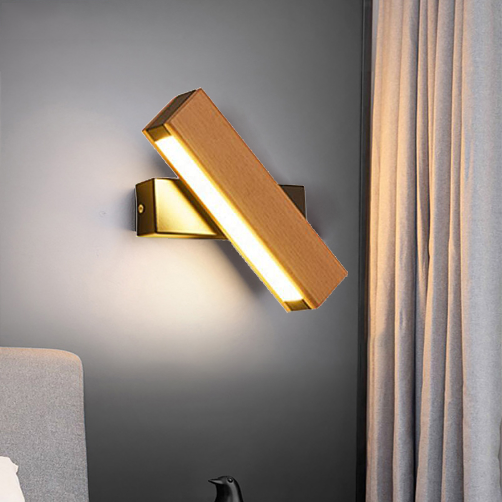 Obrotowa lampa LED 4W ścienna z litego drewna Kod producenta 9101