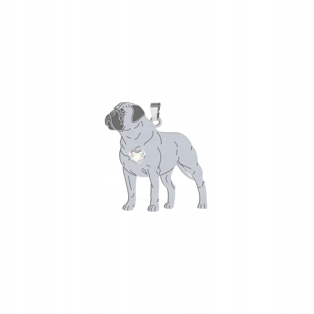 Stříbrný přívěsek se psem plemene Bullmastiff 925 Šperky Gravírování Bonus