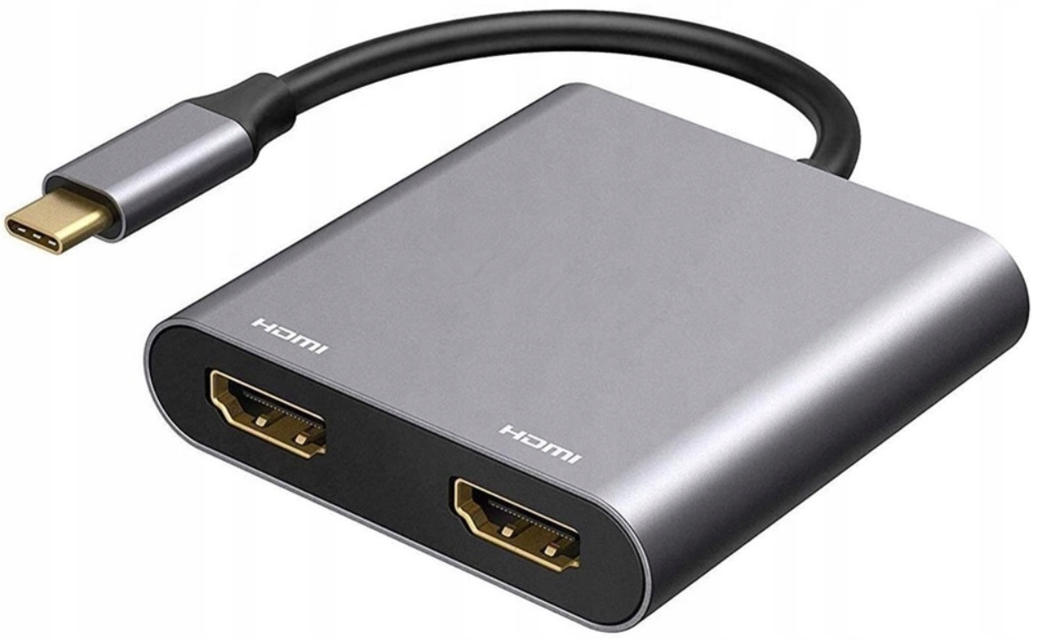 

Hub Usb-c Adapter Przejściówka 2x Hdmi 4k