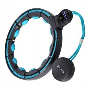 Masážní hula hoop Hms HHM17 se závažím, magnety a počítadlem černá/mátová