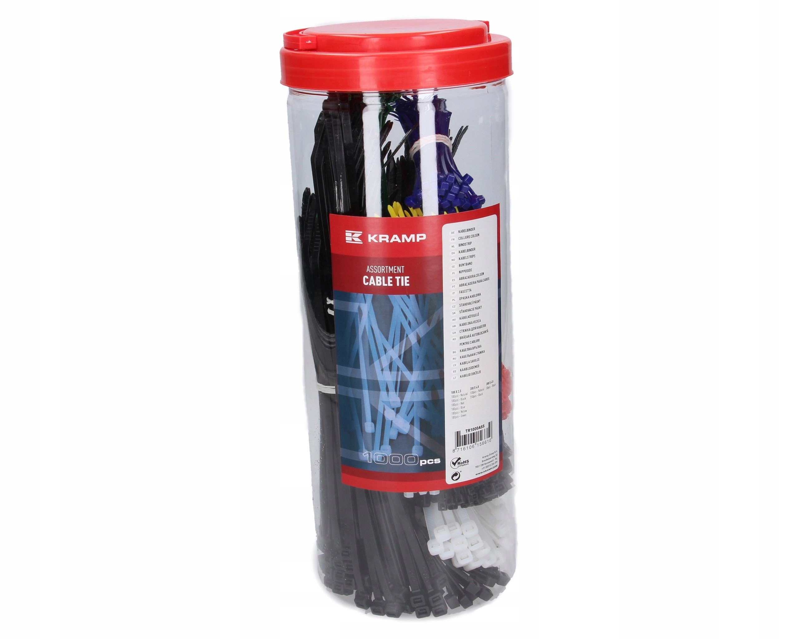 sada stahovacích pásek, stahovací pásky 1000 ks