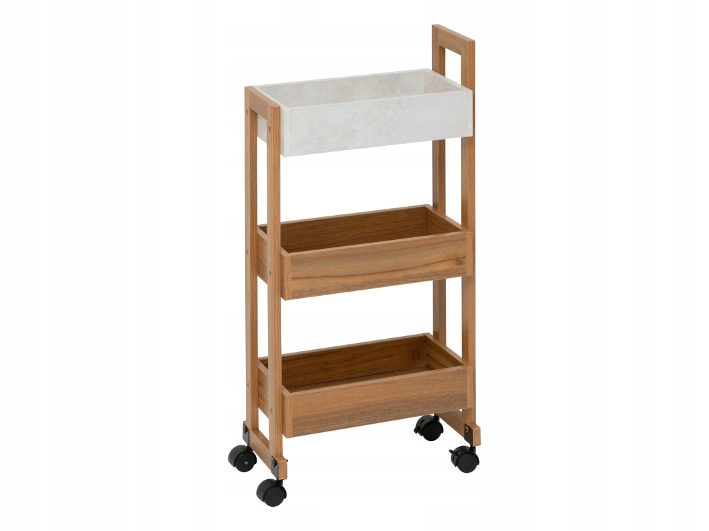 Úzký kuchyňský vozík Come, 3 úrovně, 80 cm