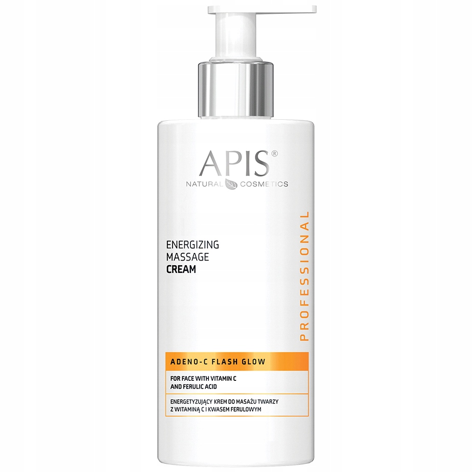 Apis Adeno-C Flash Glow Krém na masáž obličeje Vitamín C Kyselina ferulová 300 ml