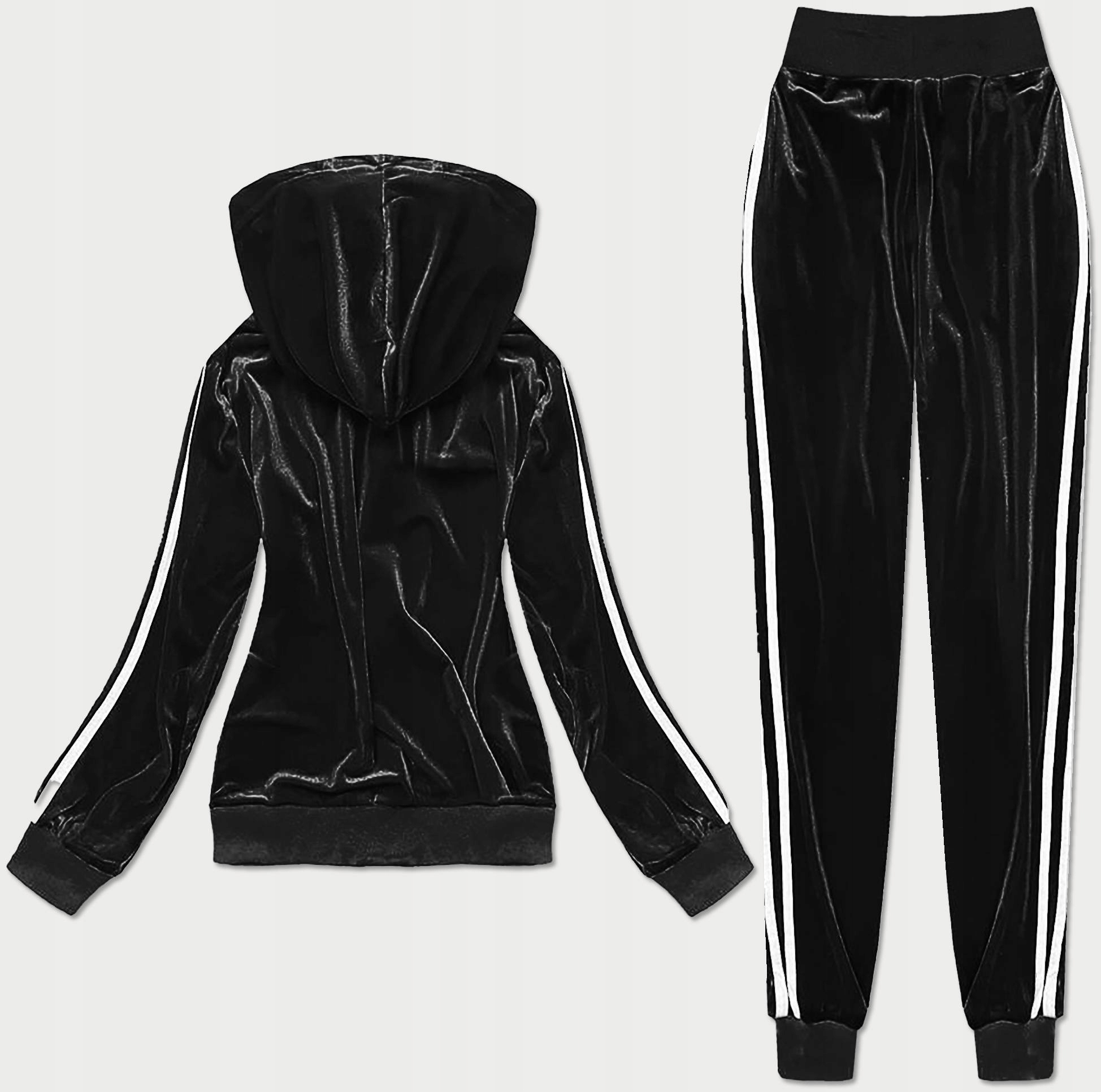 KOMPLET DRESOWY WELUR 9964 CZARNY XL/XXL Marka inna