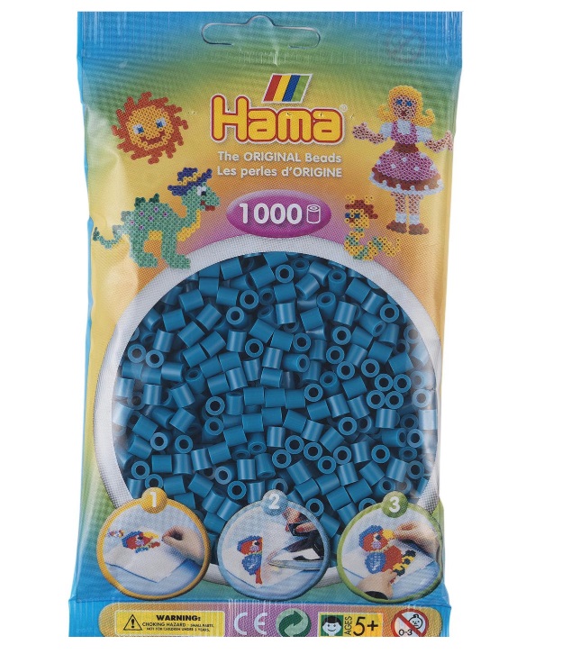 KORALIKI HAMA MIDI 1000 207-83 KOLOR CIEMNY TURKUS EAN (GTIN) 0028178207830