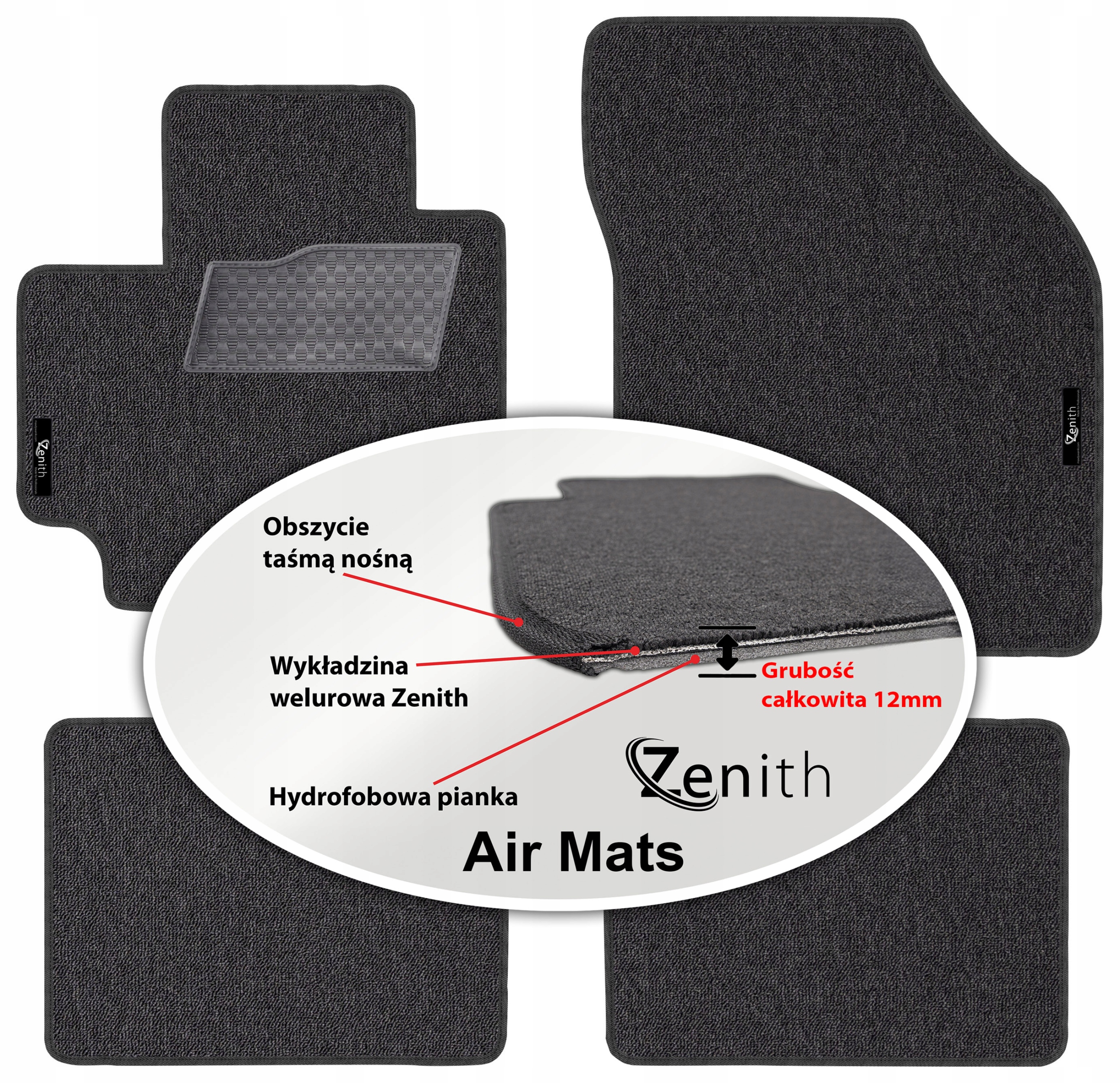 Suzuki Celerio 2015 Velúrové koberčeky do auta Zenith Air Mats