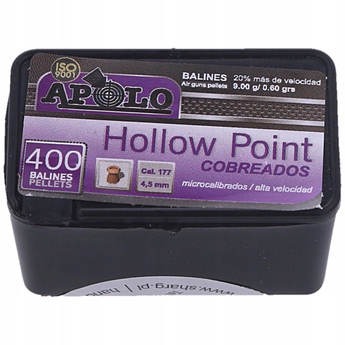 Śrut Apolo Hollow Point Copper 0.60 g/9.0 gr Kaliber 4.5 mm 400 szt.