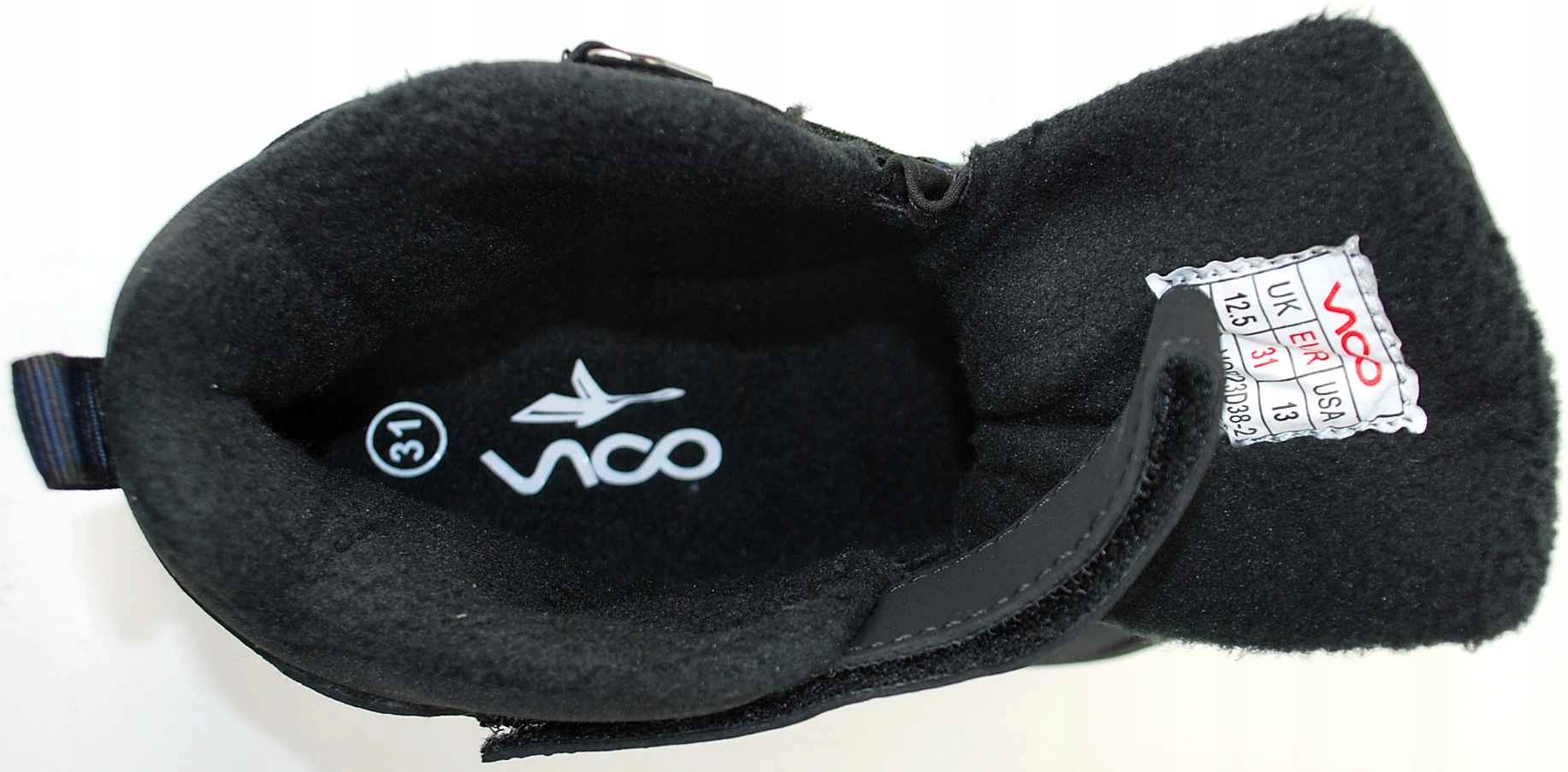 GRANATOWE ciepłe kozaki sportowe buty SOFTSHELL dla chłopca na rzep r 32 Bohater / Bajka brak