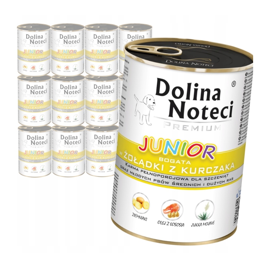 Dolina Noteci Premium Junior 12x400g Vlhké Krmivo Žaludky