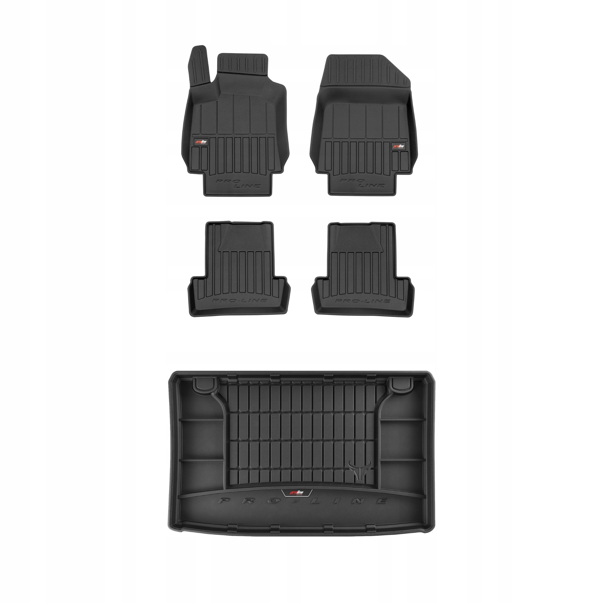 Frogum 3D Sada gumových kobercov a rohoží s logom pre Renault Clio III 05-2012