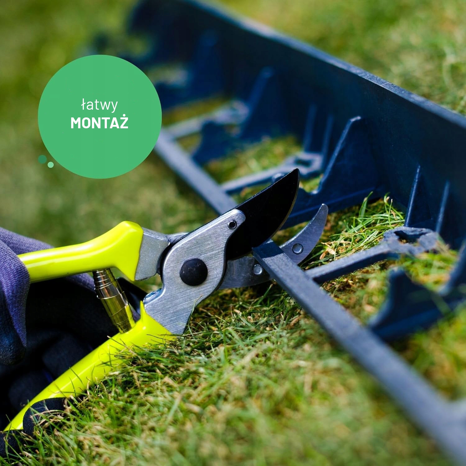 OBRZEŻE OGRODOWE TRAWNIKOWE PLASTIKOWE PCV BORDER H45 12M + 36 KOTEW Wysokość produktu 4.5 cm