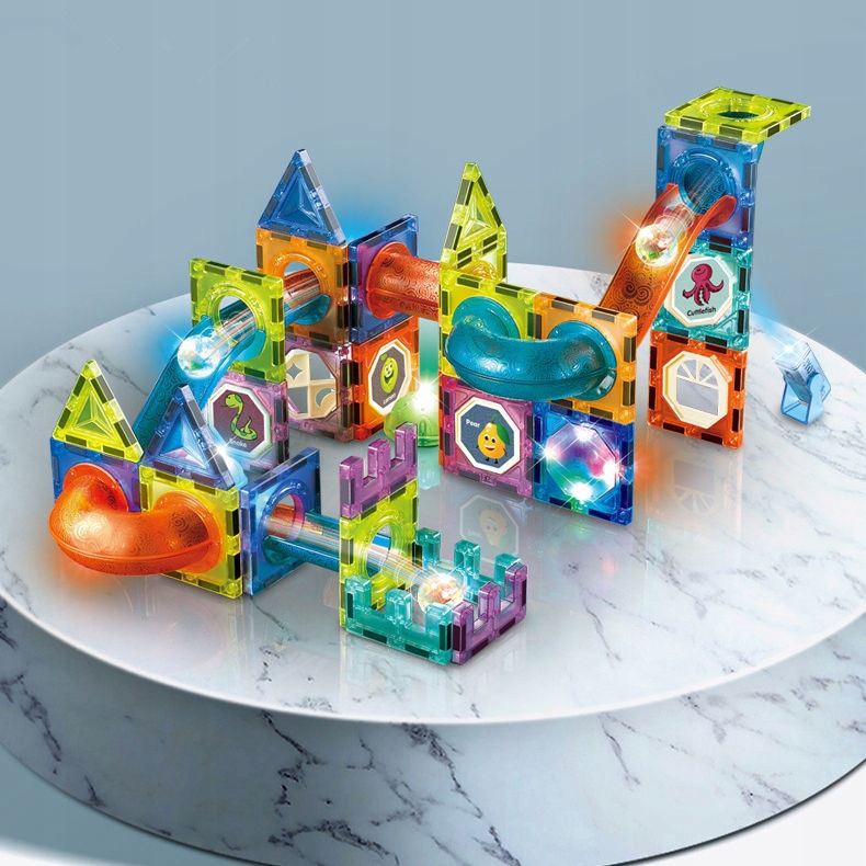 KLOCKI MAGNETYCZNE DLA DZIECKA 3D EDUKACYJNE DUŻE SMART TOR KULKOWY 98EL Marka inna