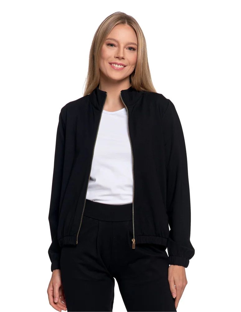 Bluza Damska Rozpinana Ze Stójką Moraj Bomberka Z Kieszeniami Czarna M