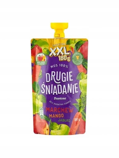 10 x Dawtona Druhá snídaně Pyré 100% mrkev – mango – jablko XXL 180 g
