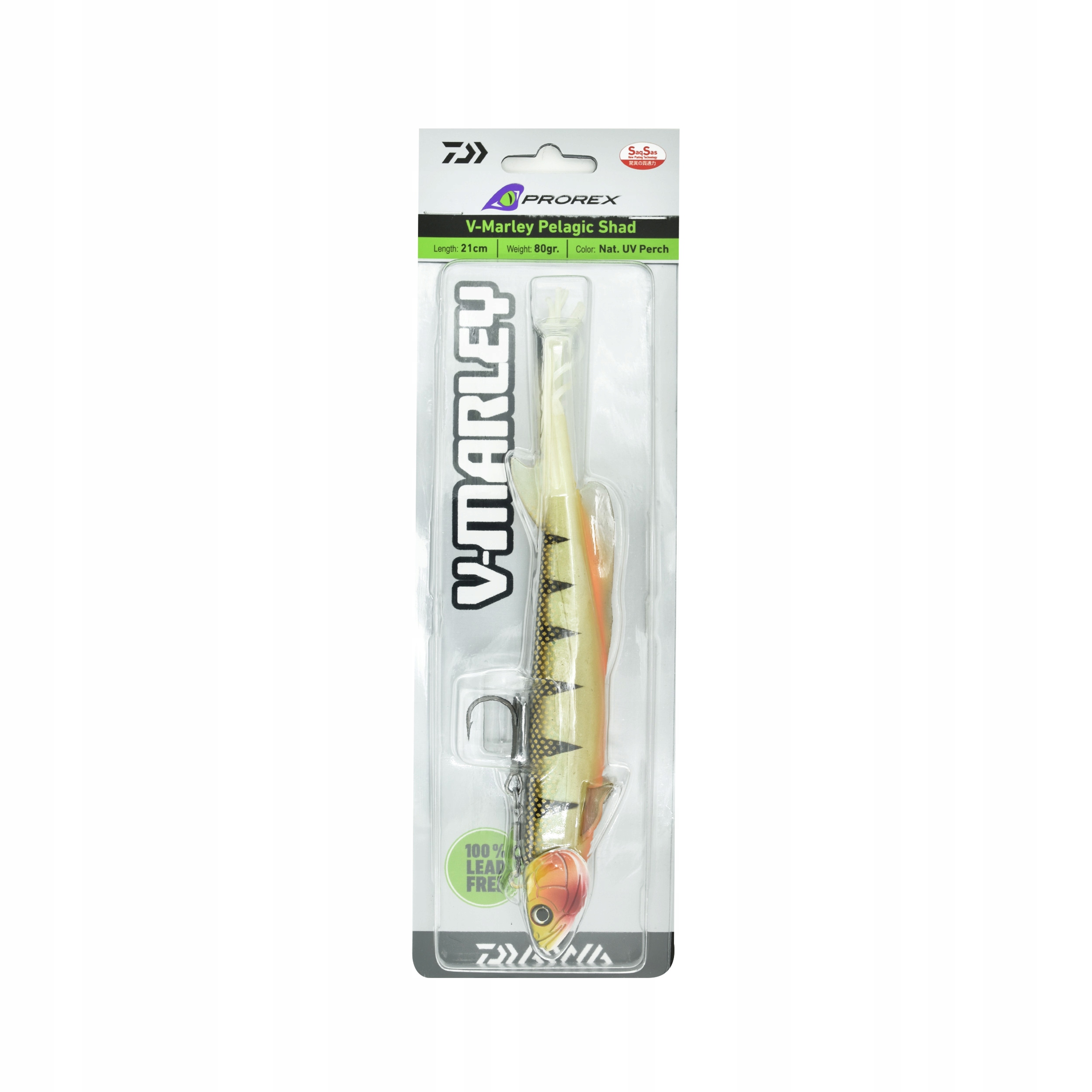 Przynęta tonąca wertykalna Daiwa Px V-Marley Pelagic 21cm 80g natural perch