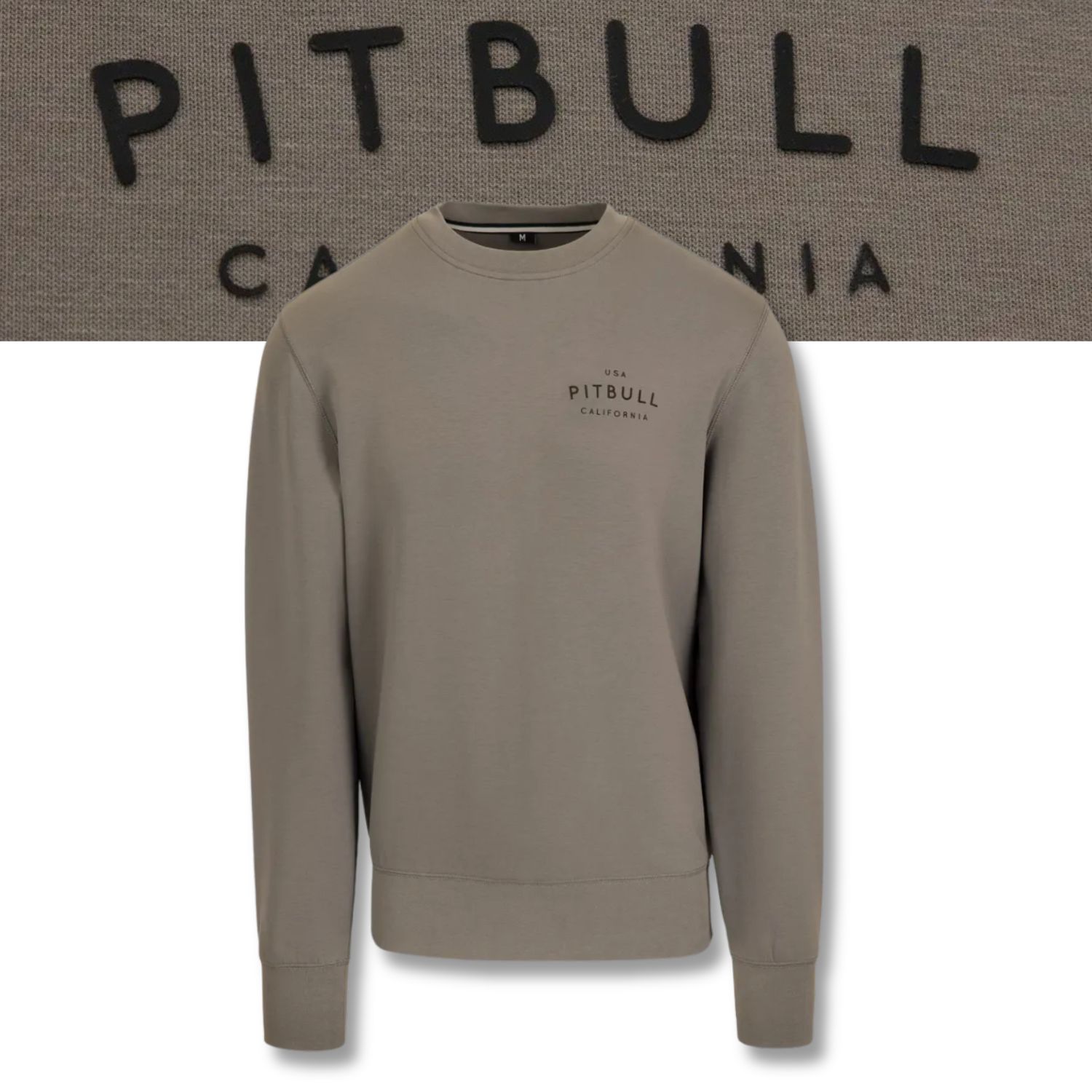 Pánská Mikina bez kapuce Pitbull Crewneck Basic Sampson Pohodlná mikina