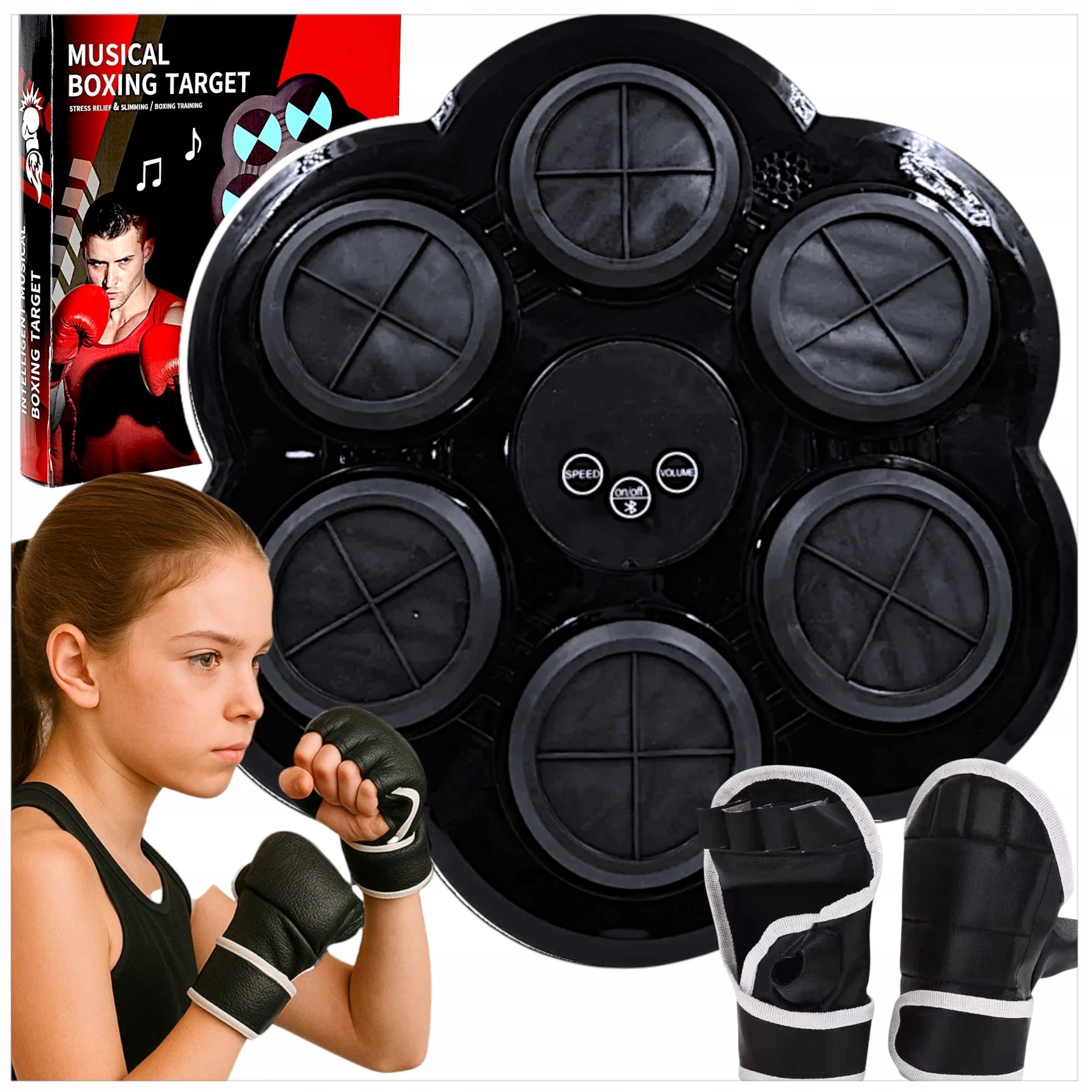 Music Boxing Machine Bluetooth Treningowa Tarcza Bokserska Zręcznościowa