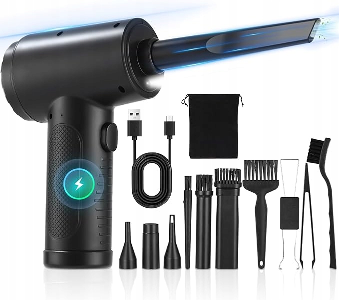 DMUCHAWA 2W1 3 BIEGI LED TORBA SPRĘŻONE POWIETRZE DO PC LAPTOPA