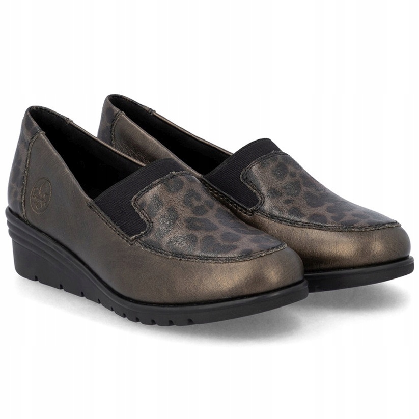 Mokasíny dámské kožené polobotky Rieker L5351-90 Bronze hnědá kůže Vel. 38