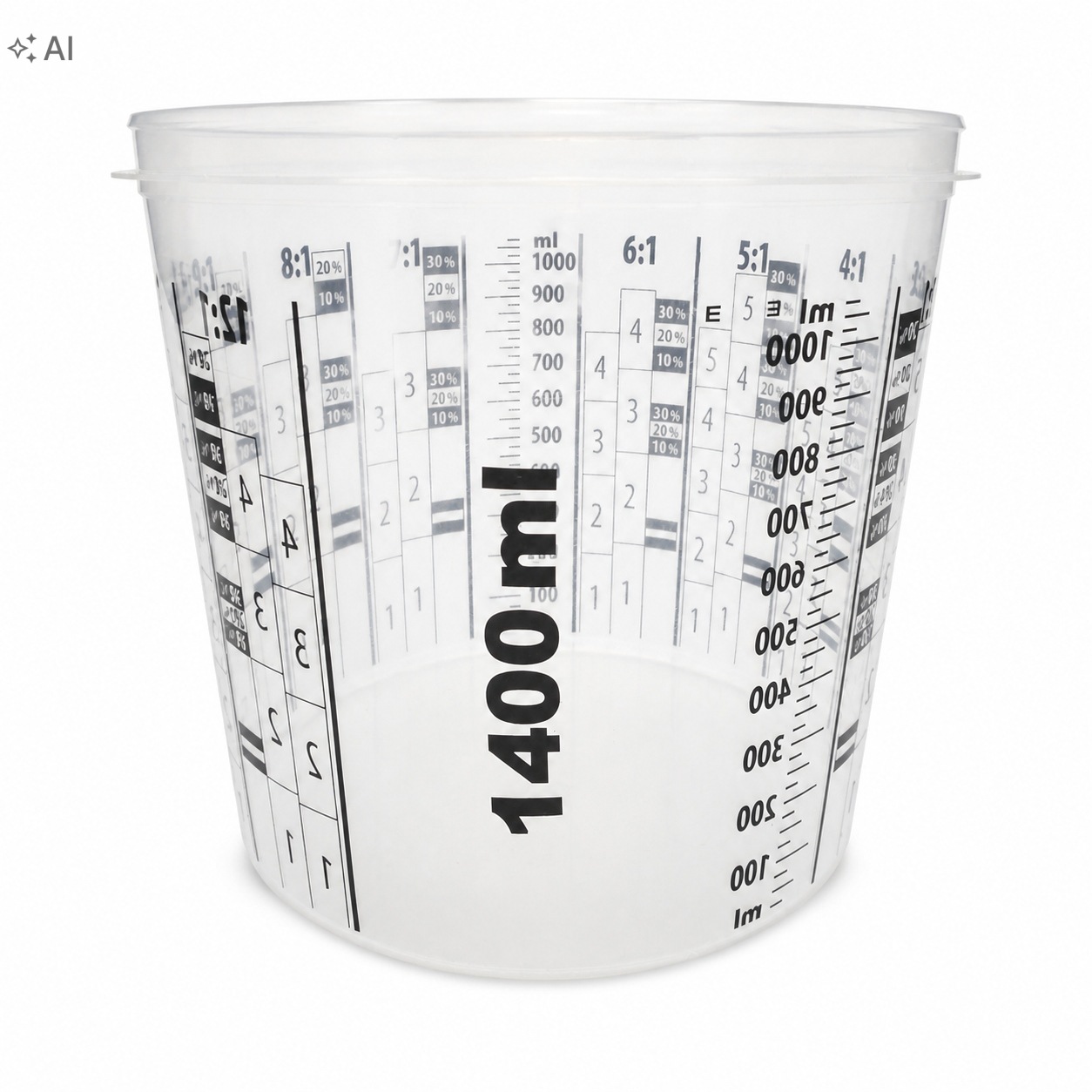 Kubek lakierniczy z podziałką 1400 ml 3 szt. do mieszania farb