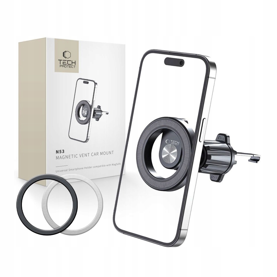 Uchwyt samochodowy magnetyczny do kratki Tech-Protect N53 czarny