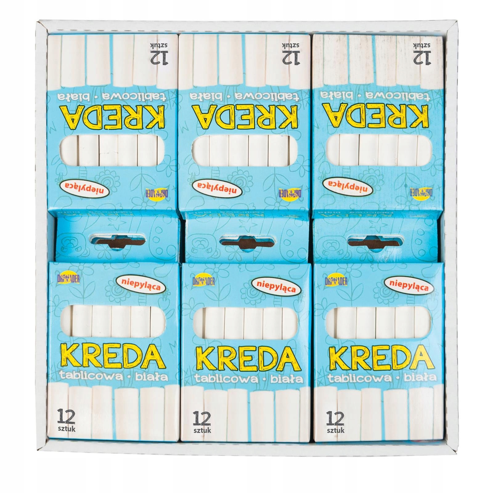 KREDA TABLICOWA CHODNIKOWA BIAŁA MALOWANIE SZKOLNA Kolor biały