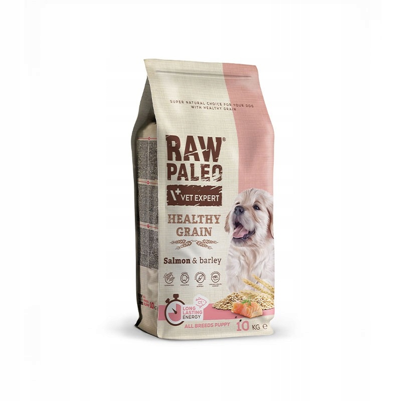 Sucha karma dla szczeniąt z łososiem Raw Paleo Healthy Grain Puppy 10 kg