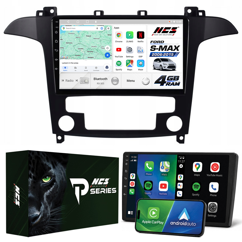 Rádio Navigácia Android RS-305 Ford S-Max 2006-2015 4GB 9"