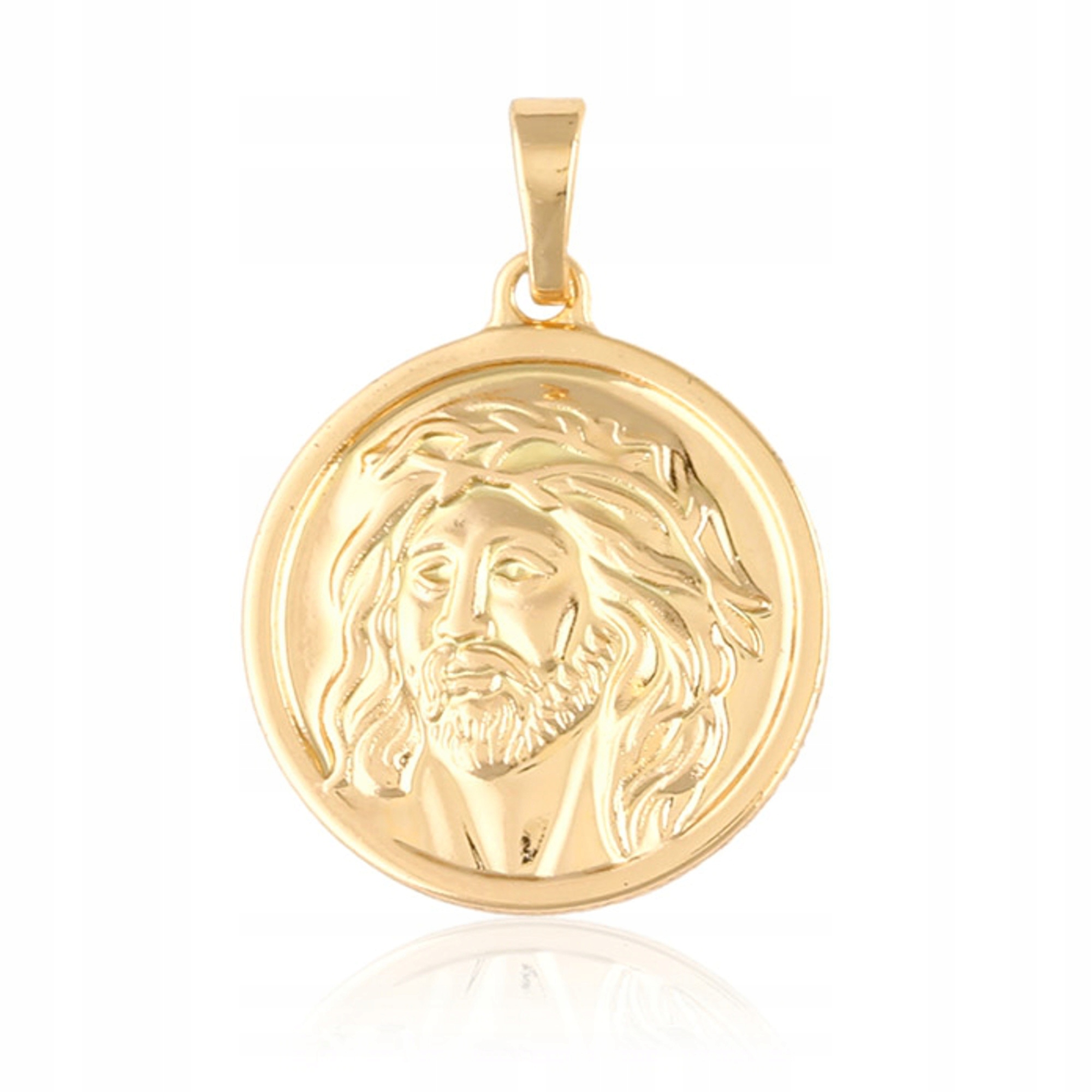 ZŁOTA ZAWIESZKA MEDALIK Z JEZUSEM 18K GWARANCJA Cechy nie zawiera niklu